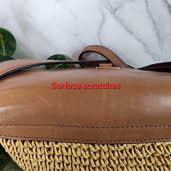MICHAEL Michael KorsNaomi Medium Woven Straw Crossbody Bag - Picture 15 of 15